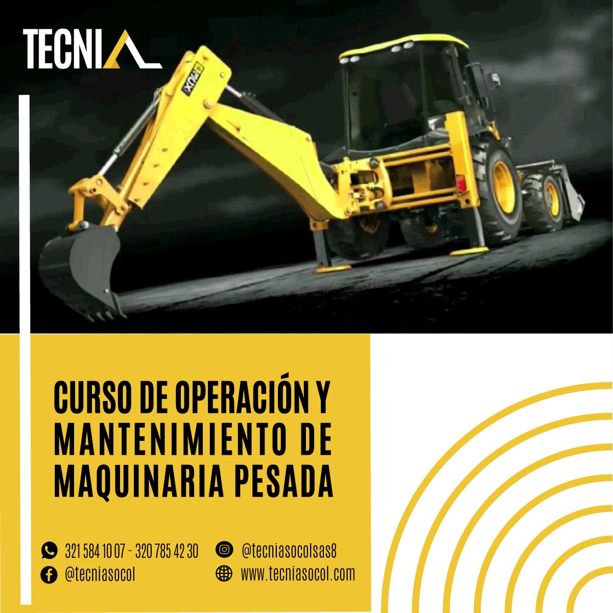 No te pierdas esta oportunidad de aprender a operar maquinaria pesada 🚜⚙️  Comunícate con nosotros y no te quedes sin tu cupo